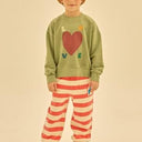 ★2024AW★JELLYMALLOW LOVE pigment Sweatshirt KHAKI JM2420114
