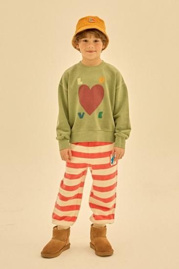 ★2024AW★JELLYMALLOW LOVE pigment Sweatshirt KHAKI JM2420114