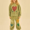 ★2024AW★JELLYMALLOW LOVE pigment Sweatshirt KHAKI JM2420114