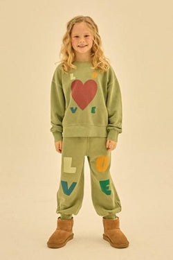 ★2024AW★JELLYMALLOW LOVE pigment Sweatshirt KHAKI JM2420114