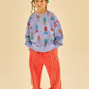 ★2024AW★JELLYMALLOW Shape Pigment Sweatshirt PURPLE JM2420117