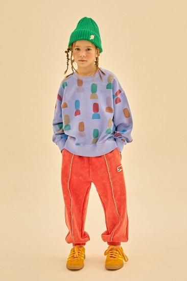 ★2024AW★JELLYMALLOW Shape Pigment Sweatshirt PURPLE JM2420117