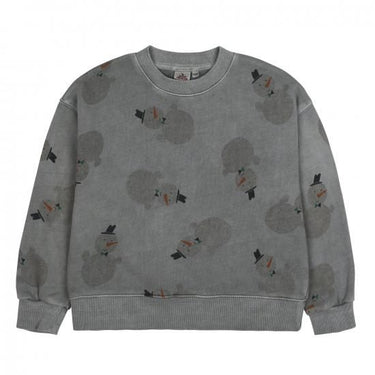 ★30%OFF★2024AW★JELLYMALLOW Snowman Pigment Sweatshirt GREY JM2420124