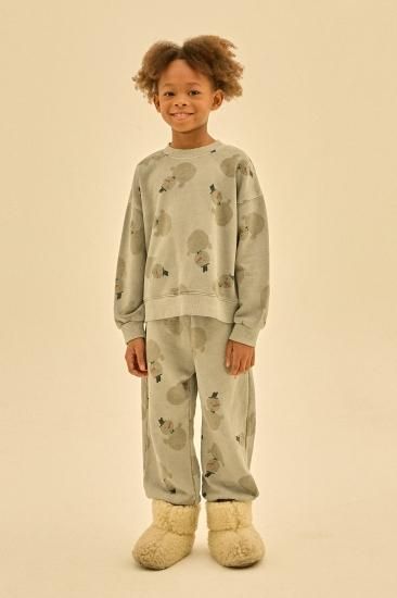 ★30%OFF★2024AW★JELLYMALLOW Snowman Pigment Sweatshirt GREY JM2420124