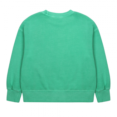 ★2024AW★JELLYMALLOW Flowers Pigment Sweatshirt_Green GREEN JM2420130
