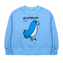★30%OFF★2024AW★JELLYMALLOW Bird Pigment Sweatshirt BLUE JM2420131