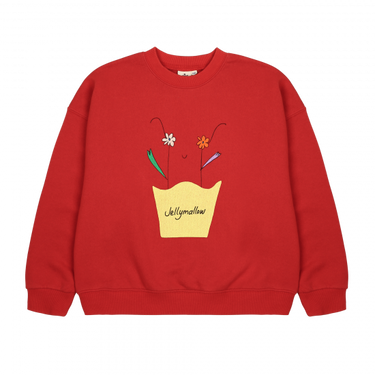 ★30%OFF★2024AW★JELLYMALLOW flowerpot Sweatshirt RED JM2420146