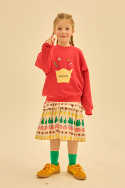 ★30%OFF★2024AW★JELLYMALLOW flowerpot Sweatshirt RED JM2420146
