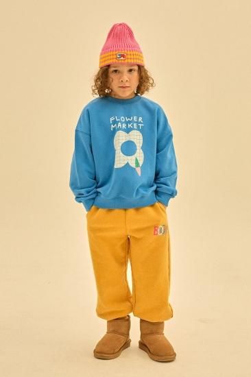 ★30%OFF★2024AW★JELLYMALLOW Flower Market Sweatshirt BLUE JM2420151