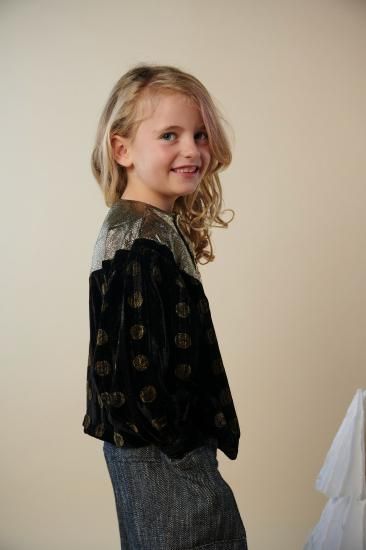 ★30%OFF★2024AW★Hello Lupo ハロールポ Gina Top Golden pois/Glitter