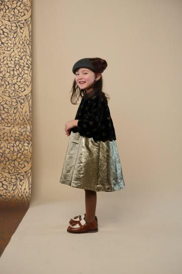 ★30%OFF★2024AW★Hello Lupo ハロールポ Diana dress Golden pois/Glitter