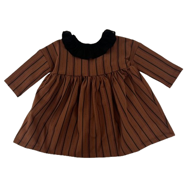 ★30%OFF★2024AW★Hello Lupo ハロールポ Veronica dress Stripy brown