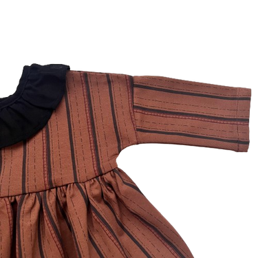 ★30%OFF★2024AW★Hello Lupo ハロールポ Veronica dress Stripy brown