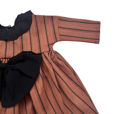 ★30%OFF★2024AW★Hello Lupo ハロールポ Veronica dress Stripy brown