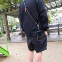 ROSETTAPRAYER SMARTPHONE SHOULDER STRAP- PLASTIC SNAP RED 145cm