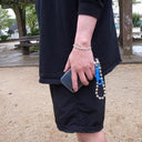 ROSETTAPRAYER 9mm BALL CHAIN SMARTPHONE STRAP- BLUE SNAP 27.5cm