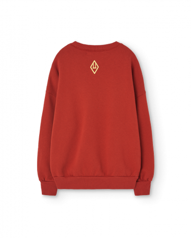 ★DROP1★BASIC★The Animals Observatory Leo Kids Sweatshirt Maroon MRN F24124_252_BG