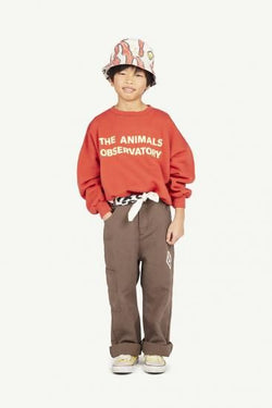 ★DROP1★BASIC★The Animals Observatory Leo Kids Sweatshirt Maroon MRN F24124_252_BG