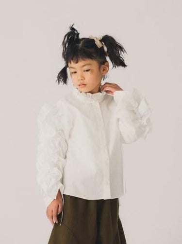 ★30%OFF★2024AW★nunuforme ヌヌフォルム ドロストスリーブシャツ OffWhite 02-nf22-523-002