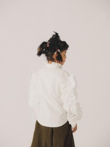 ★30%OFF★2024AW★nunuforme ヌヌフォルム ドロストスリーブシャツ OffWhite 02-nf22-523-002