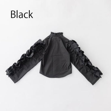 ★30%OFF★2024AW★nunuforme ヌヌフォルム ドロストスリーブシャツ Black 02-nf22-523-002