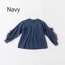 ★30%OFF★2024AW★nunuforme ヌヌフォルム 裁ち切りフリルT Navy 16-nf22-939-500