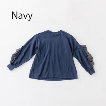 ★30%OFF★2024AW★nunuforme ヌヌフォルム 裁ち切りフリルT Navy 16-nf22-939-500