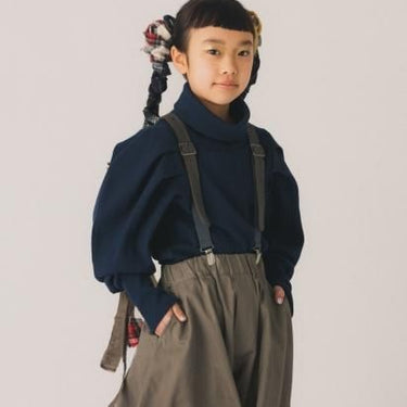 ★30%OFF★2024AW★nunuforme ヌヌフォルム 裁ち切りフリルT Navy 16-nf22-939-500