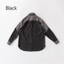 ★30%OFF★2024AW★nunuforme ヌヌフォルム 裁ち切りツイルシャツ Black 25-nf22-518-012