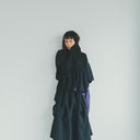 ★30%OFF★2024AW★nunuforme ヌヌフォルム ビックフリルトレーナー Black 40-nf22-874-699