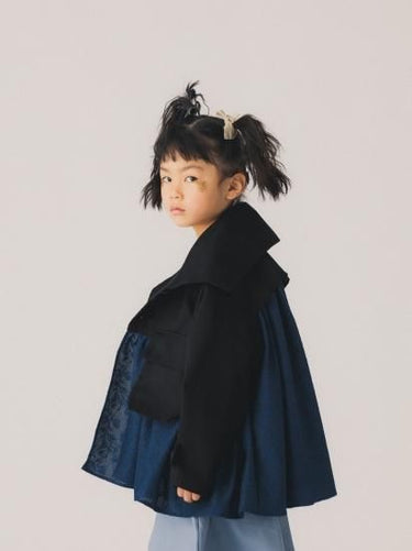★30%OFF★2024AW★nunuforme ヌヌフォルム ハイネックサークルスリーブジャケット Black 43-nf22-128-007