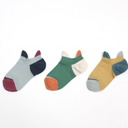 stample スタンプル 靴下 ダブルタブ ライトローカットソックス ３Ｐ mustard×light blue×green 72512