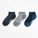 stample スタンプル 靴下 ツートンメッシュ アンクルソックス３Ｐ black×gray×navy 72783