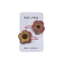 ★40%OFF★2024AW★Kalinka Kids カリンカキッズ Flower Clip Set Blush / Sunbeam