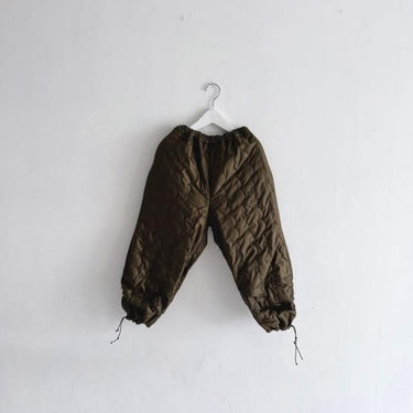 ★30%OFF★2024AW★frankygrow フランキーグロウ GURUGURU QUILTING SIDE GATHERED PANTS OLIVE 24FWBT-357