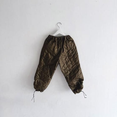 ★30%OFF★2024AW★frankygrow フランキーグロウ GURUGURU QUILTING SIDE GATHERED PANTS OLIVE 24FWBT-357