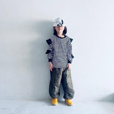 ★30%OFF★2024AW★frankygrow フランキーグロウ GURUGURU QUILTING SIDE GATHERED PANTS OLIVE 24FWBT-357