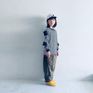★30%OFF★2024AW★frankygrow フランキーグロウ GURUGURU QUILTING SIDE GATHERED PANTS OLIVE 24FWBT-357
