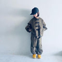 ★30%OFF★2024AW★frankygrow フランキーグロウ GURUGURU QUILTING SIDE GATHERED PANTS OLIVE 24FWBT-357