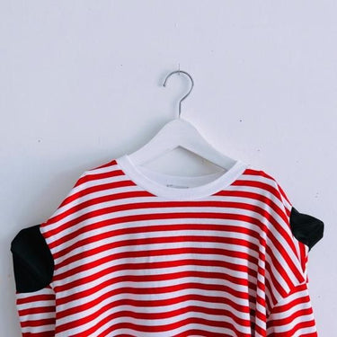 ★30%OFF★2024AW★frankygrow フランキーグロウ SOCK HEELS BORDER L/S TEE RED BORDER 24FWCS-484