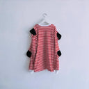 ★30%OFF★2024AW★frankygrow フランキーグロウ SOCK HEELS BORDER L/S TEE RED BORDER 24FWCS-484