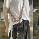 Aurelie Mathigot オレリーマティゴ スマホ ショルダー ストラップ grey×pink