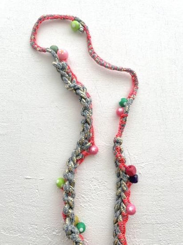 Aurelie Mathigot オレリーマティゴ スマホ ショルダー ストラップ grey×pink