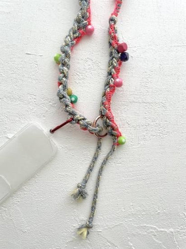 Aurelie Mathigot オレリーマティゴ スマホ ショルダー ストラップ grey×pink