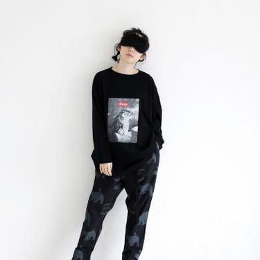 ★30%OFF★2024AW★michirico ミチリコ Owl Sleep T ブラック MR24AW-03(kids/womens)