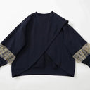 ★30%OFF★2024AW★michirico ミチリコ Tulle sleeves pullover ブラック MR24AW-08(kids)