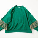 ★30%OFF★2024AW★michirico ミチリコ Tulle sleeves pullover グリーン MR24AW-09(womens)
