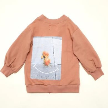 ★30%OFF★2024AW★michirico ミチリコ Back print cardigan アーモンド MR24AW-10(kids/womens)
