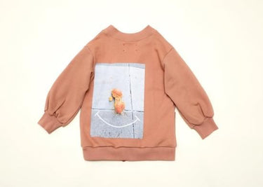 ★30%OFF★2024AW★michirico ミチリコ Back print cardigan アーモンド MR24AW-10(kids/womens)