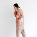★30%OFF★2024AW★michirico ミチリコ Back print cardigan アーモンド MR24AW-10(kids/womens)